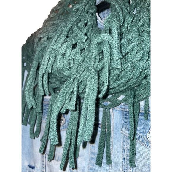 Crochet Fringe Infinity Scarf - Picture 8 of 11